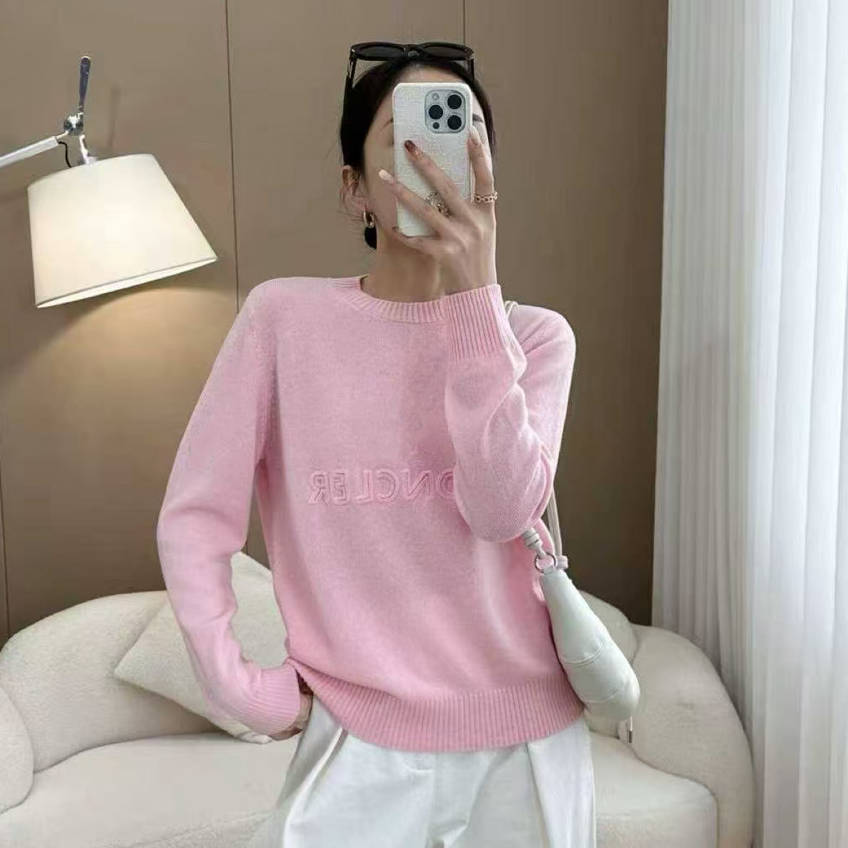 2025羊毛针织衫圆领纯色打底衫百搭常规上衣内搭休闲时尚显瘦蒙家