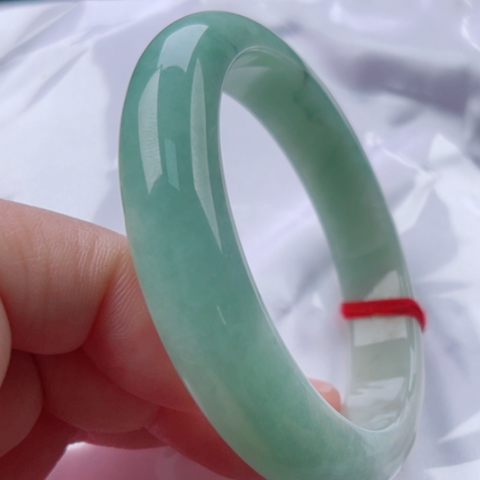 翡翠手镯未镶嵌正58.8无纹裂48小时鉴赏期