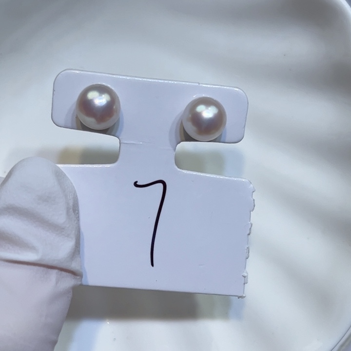 海水珍珠耳饰银S925镶嵌