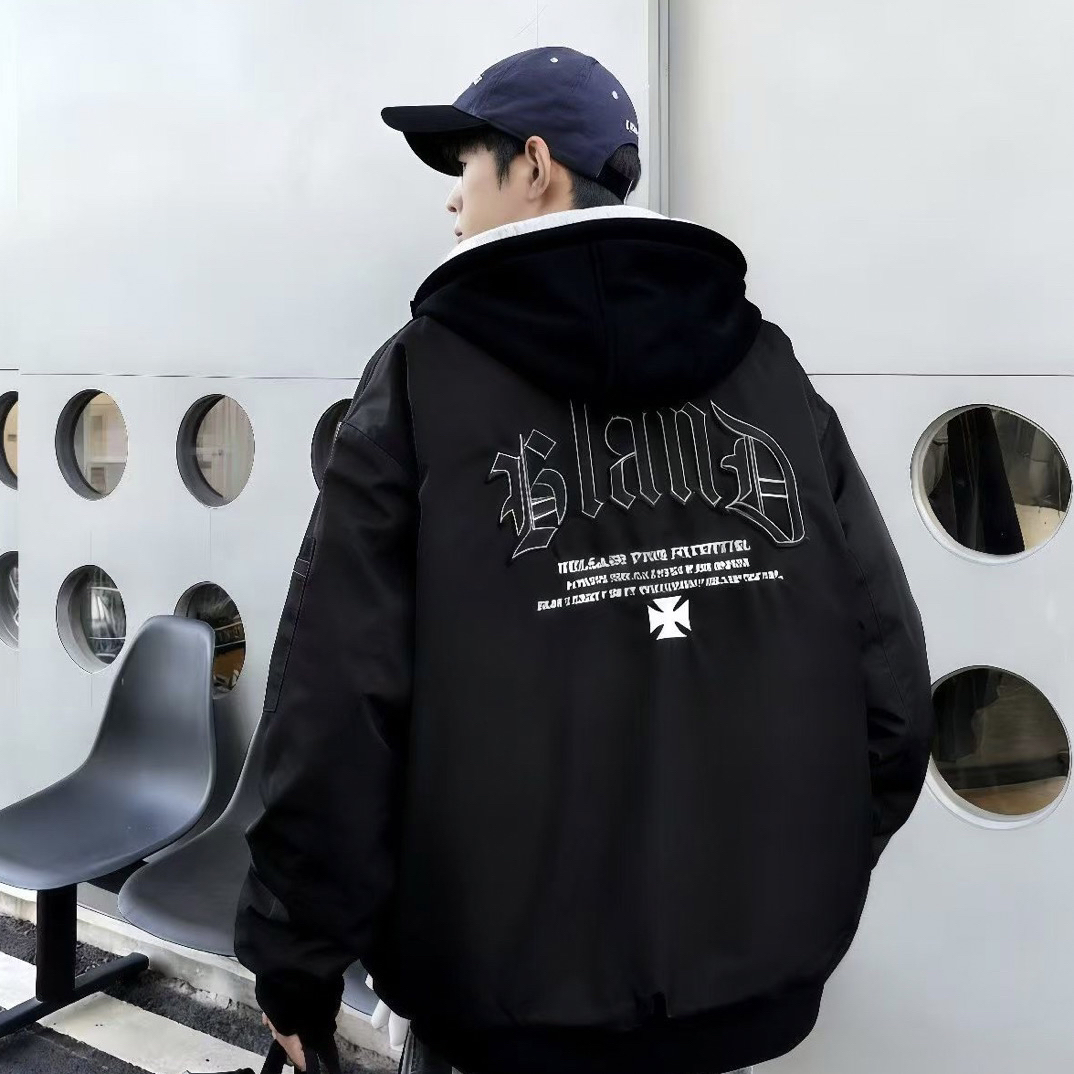 【飞行夹克加厚】休闲风拉链连帽冬季韩版秋冬厚款夹克加厚