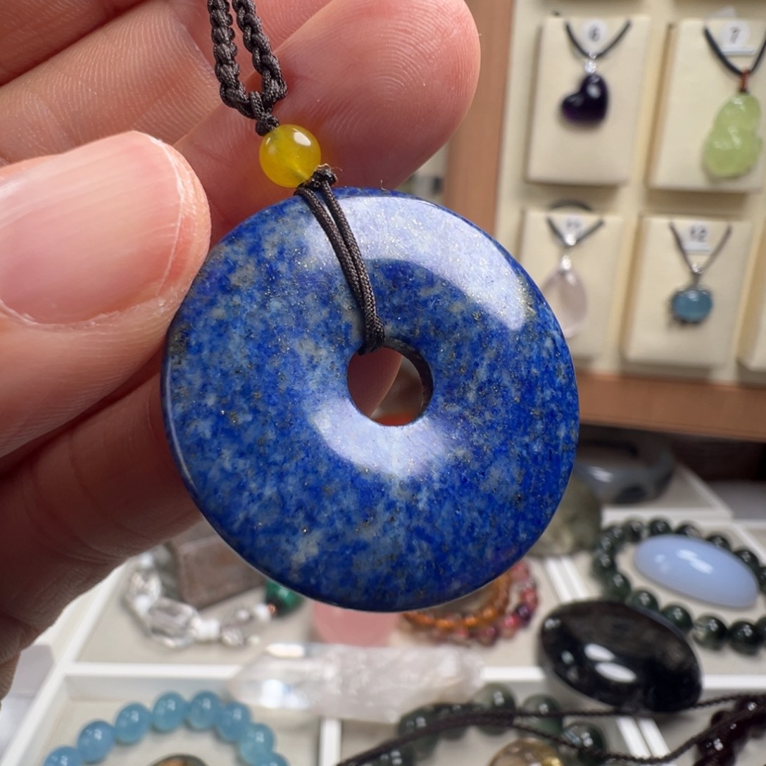 青金石未镶嵌颈饰天然青金石30.53mm