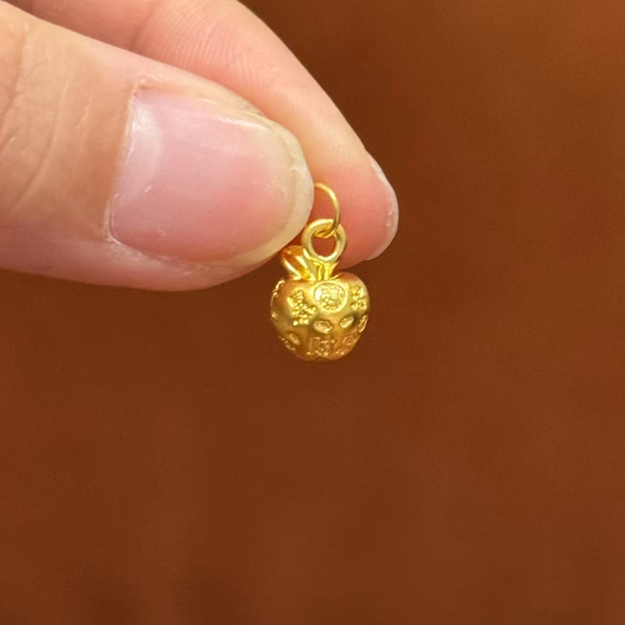 贝贝黄金 足金999 吉言苹果 素金 圆环 5D工艺 2833
