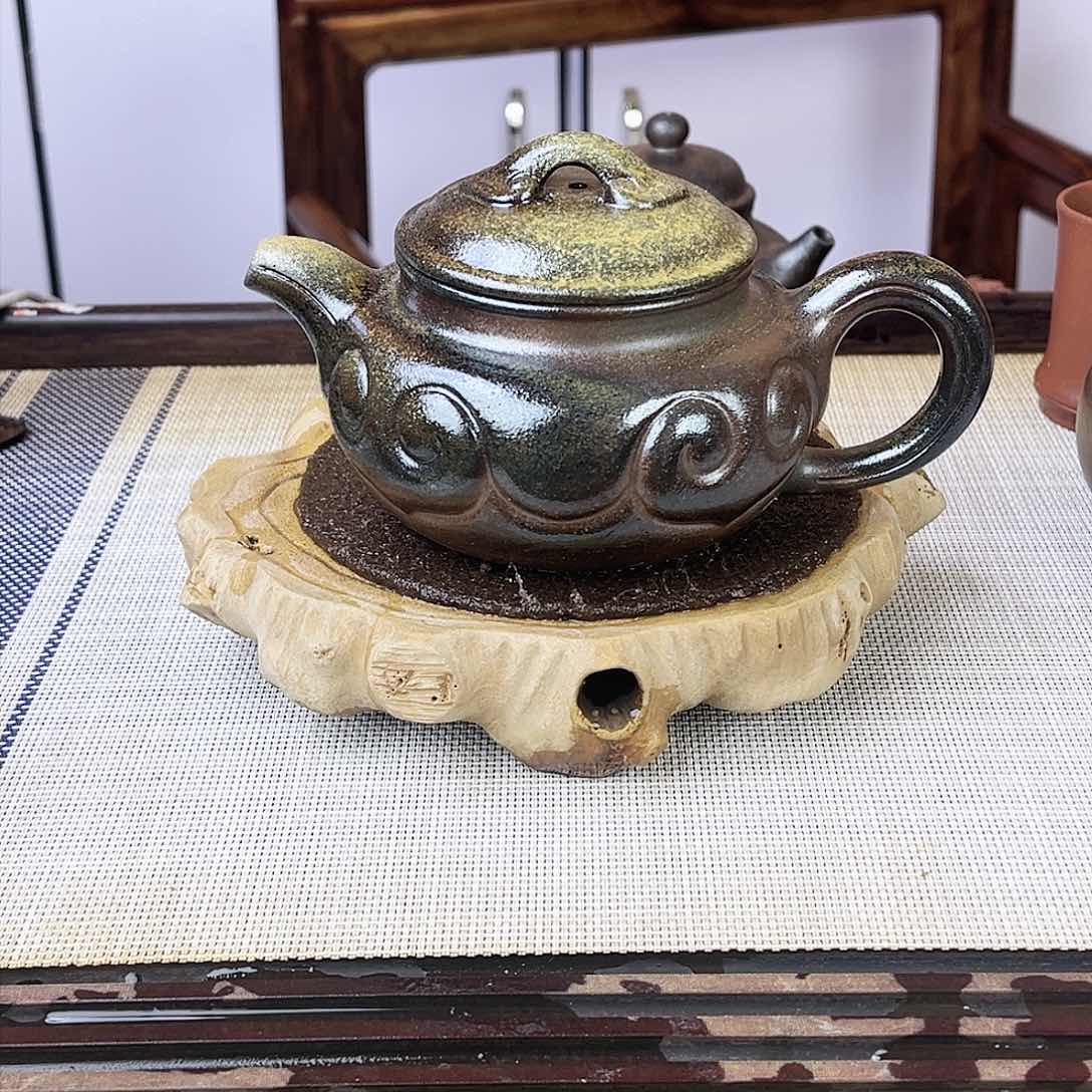 紫砂茶壶今*见宜兴紫砂底槽清柴烧260c c