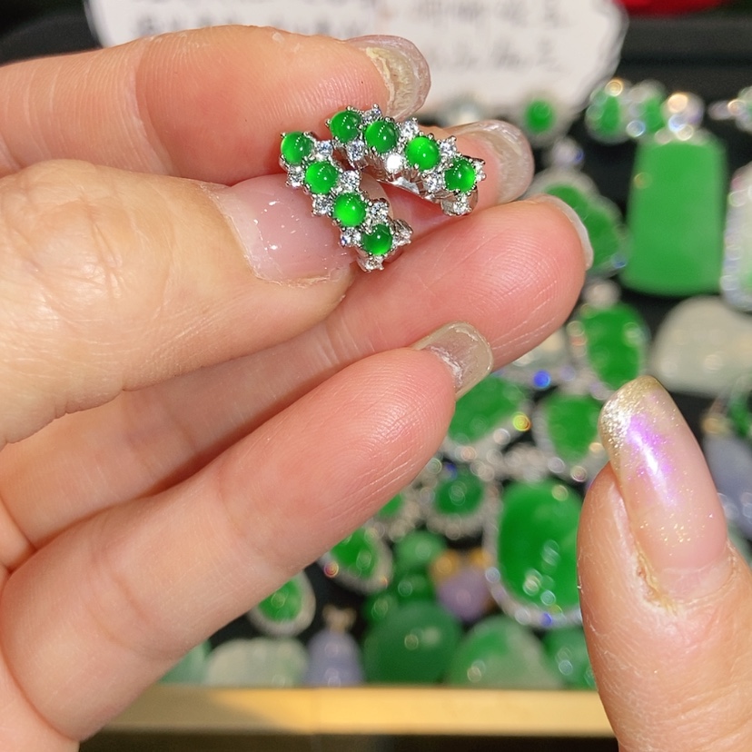 【闪购商品】未镶嵌翡翠耳饰天然翡翠