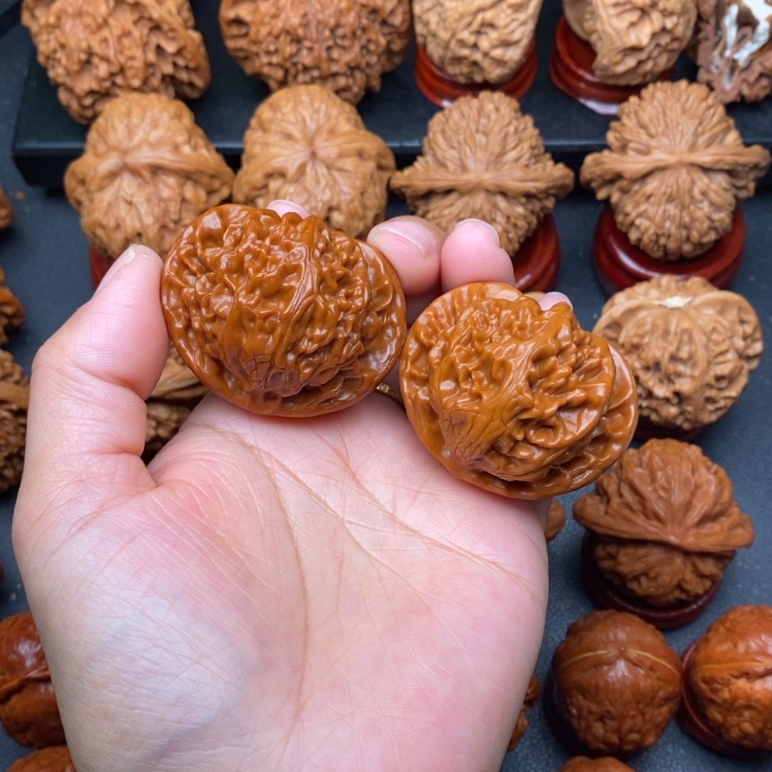 把件文玩核桃44色差介意勿拍