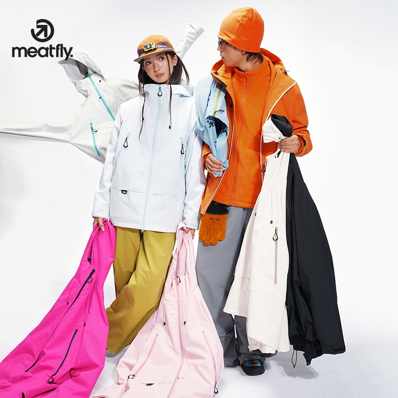 Meatfly男女同款防风防水三合一骑行登山户外风壳冲锋衣7010