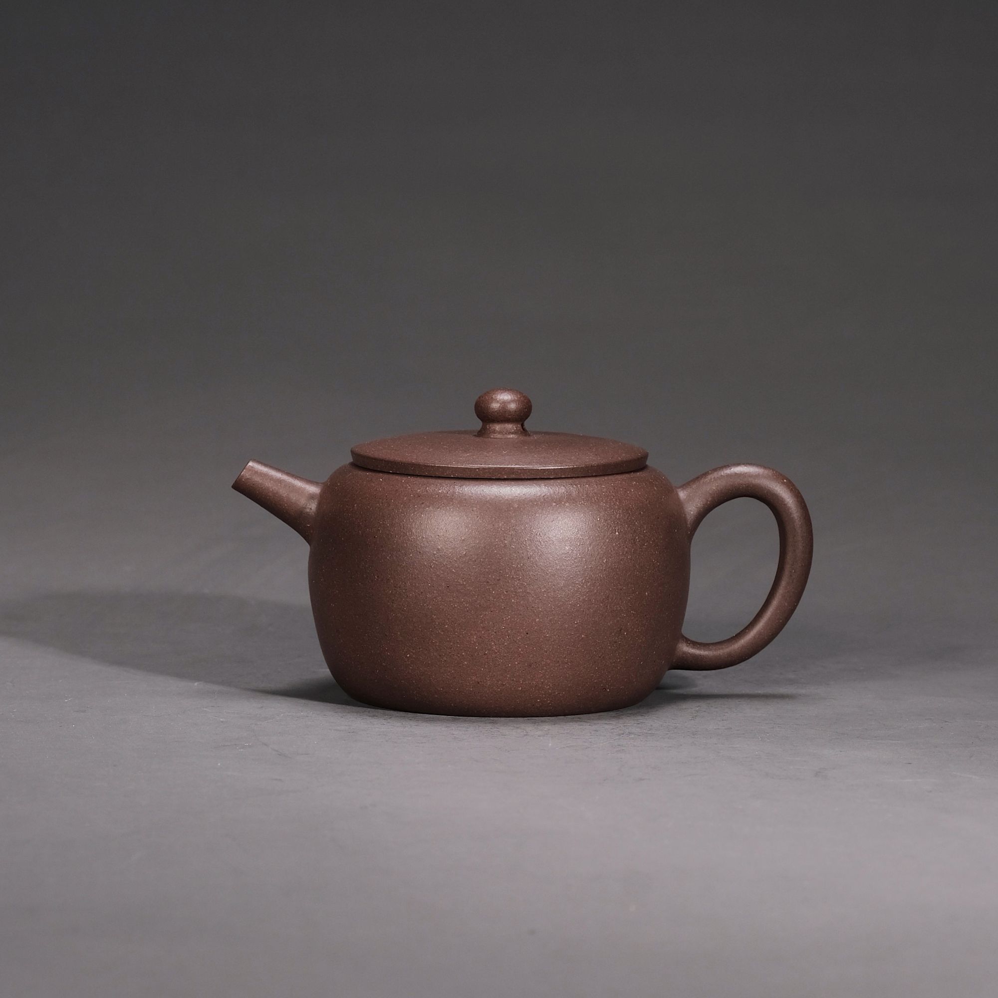 【宜子孙】大彬三清苹果壶.紫泥制作 容量130cc