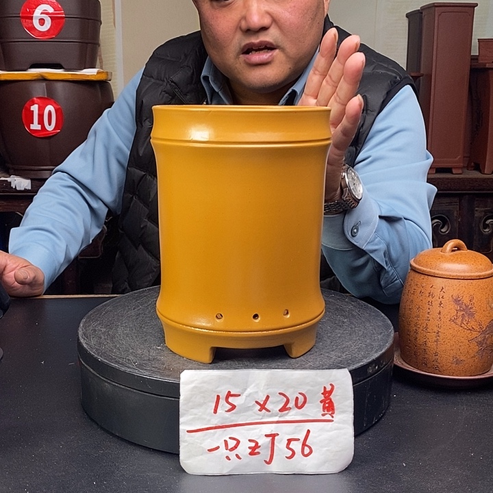 紫砂花盆货号一只ZJ56