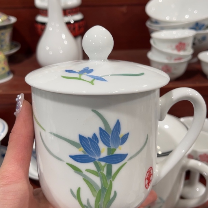 醴陵釉下高温瓷手绘420毫升