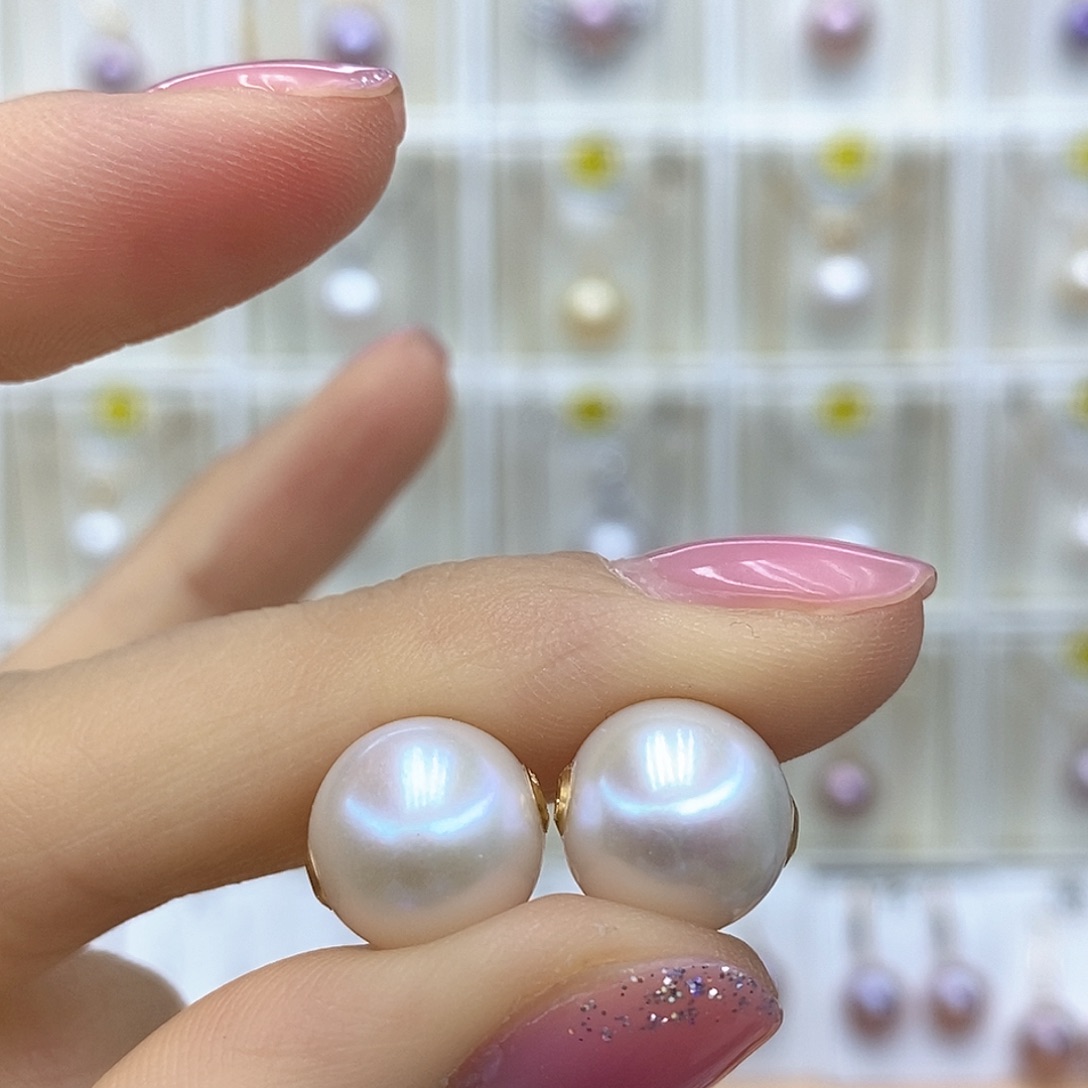 哆***袋淡水珍珠18K金镶嵌吊坠(赠链)