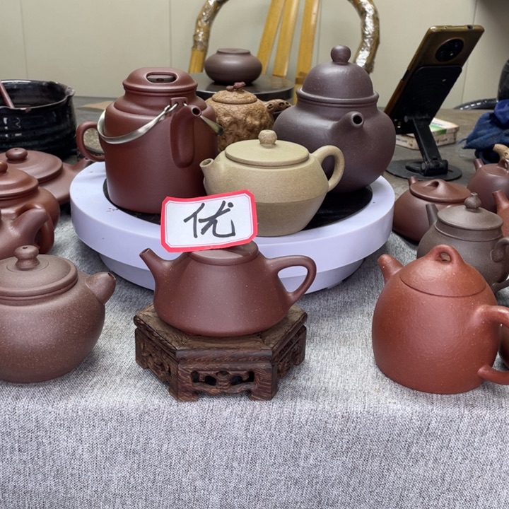 紫泥茶壶合***材半手工制作