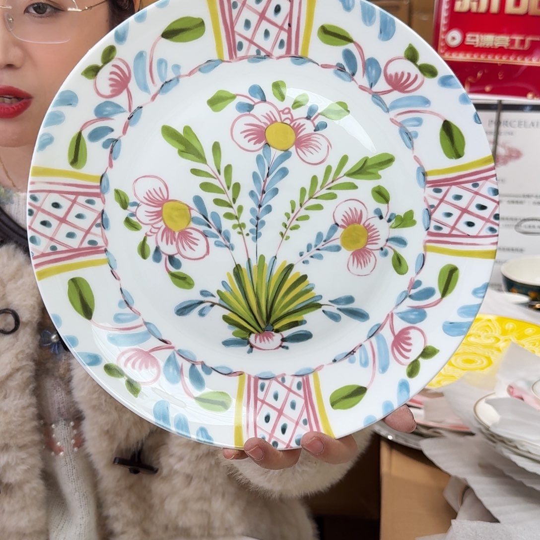 骨瓷高骨10.5英寸平盘27cm一个外贸骨瓷