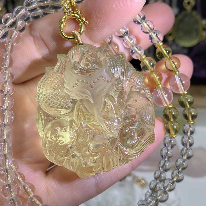 水晶颈饰未镶嵌天然