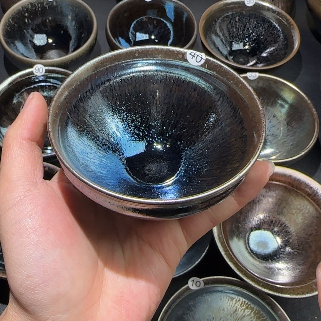 茶盏精品柴烧放漏放漏40