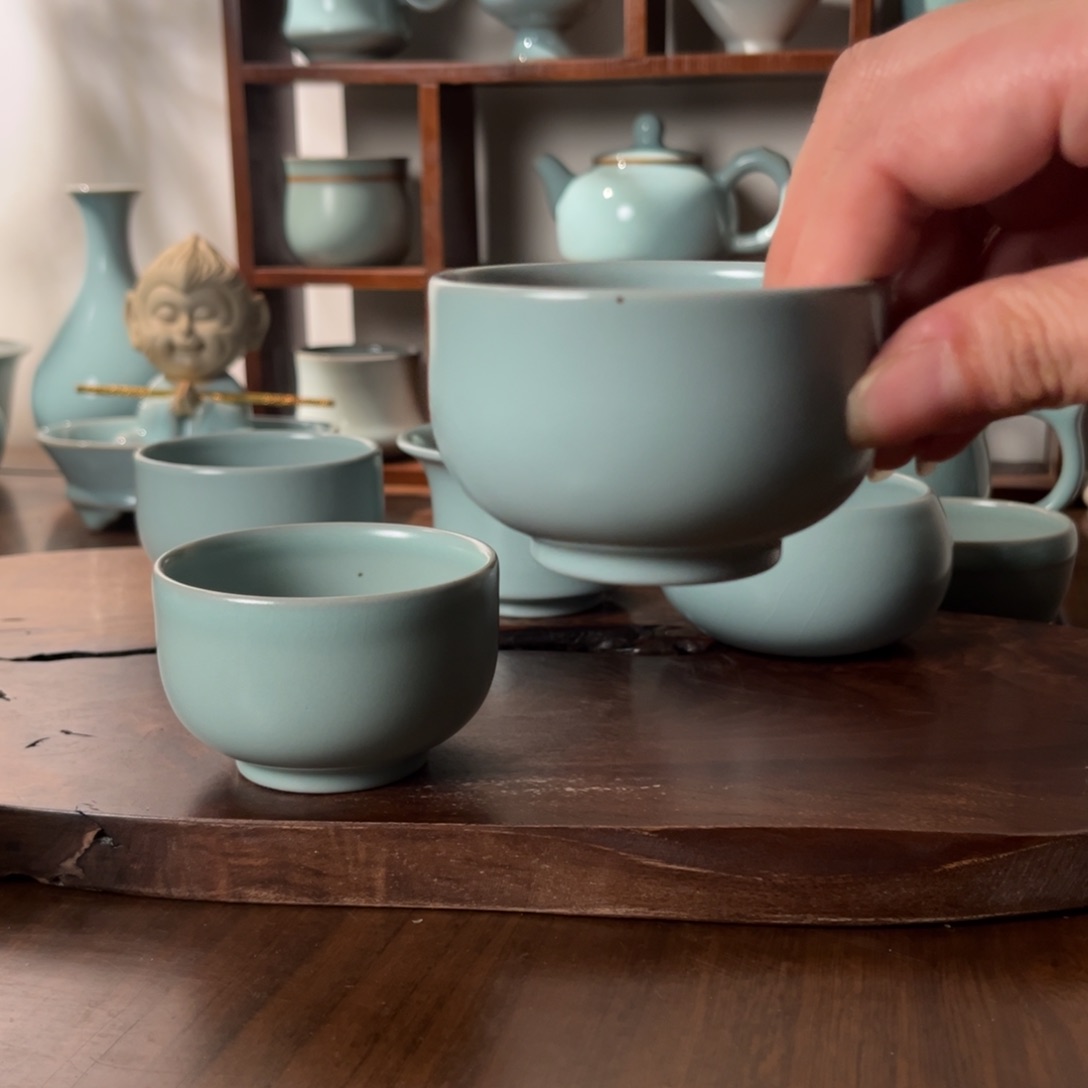 杯哈****们清凉寺仿古釉罗汉杯