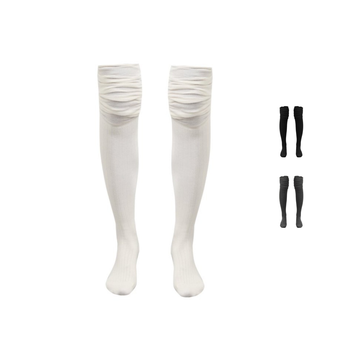 项小七MAKE IF  设计师品牌  25冬季新品堆堆过膝袜百搭女款