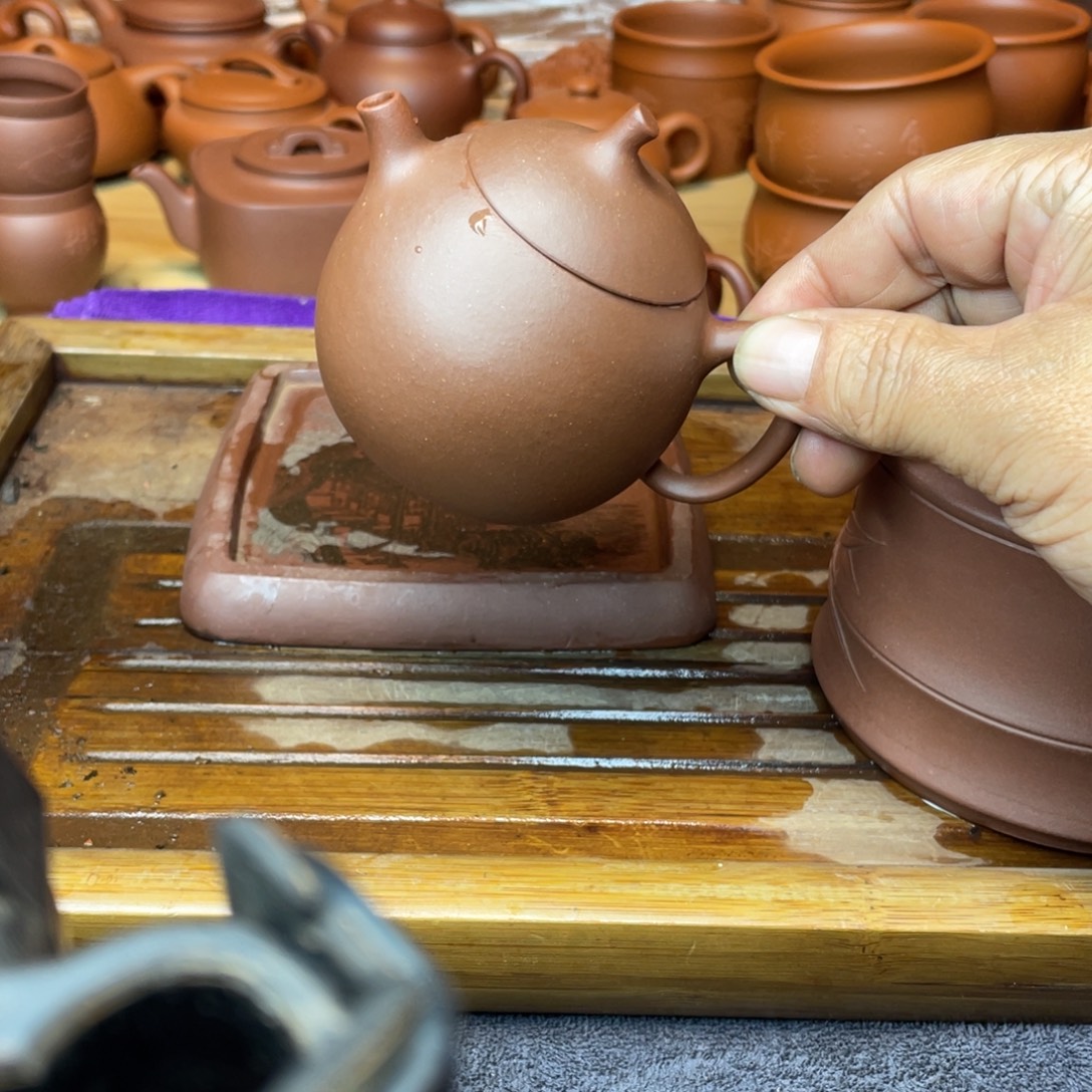 农***茶紫砂茶壶茄瓜150cc放漏