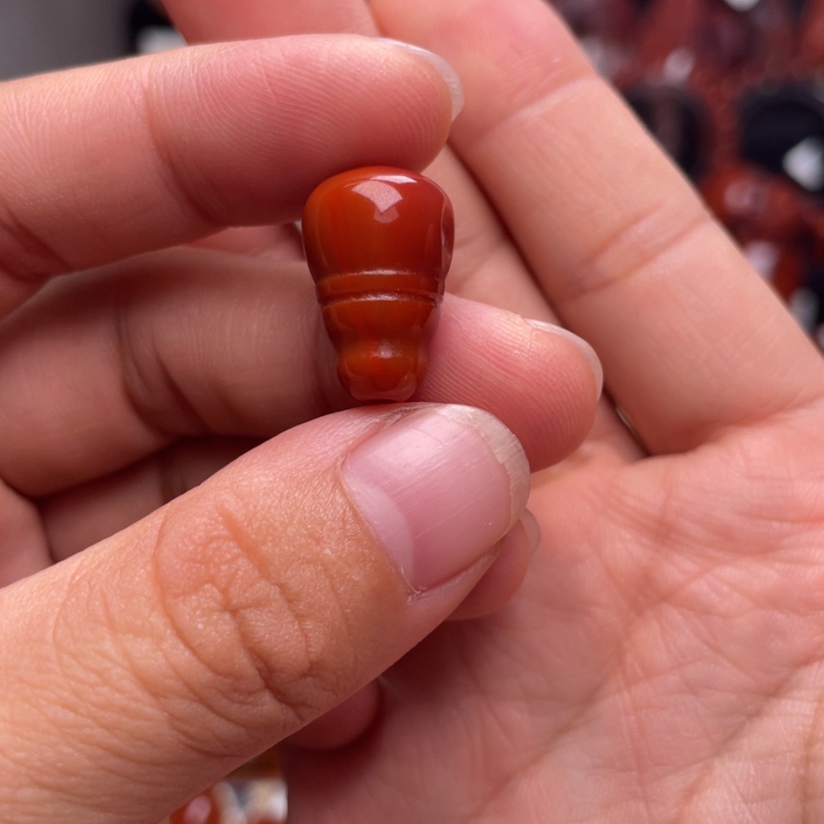 【闪购商品】未镶嵌满肉奶嘴三通11mm南红玛瑙