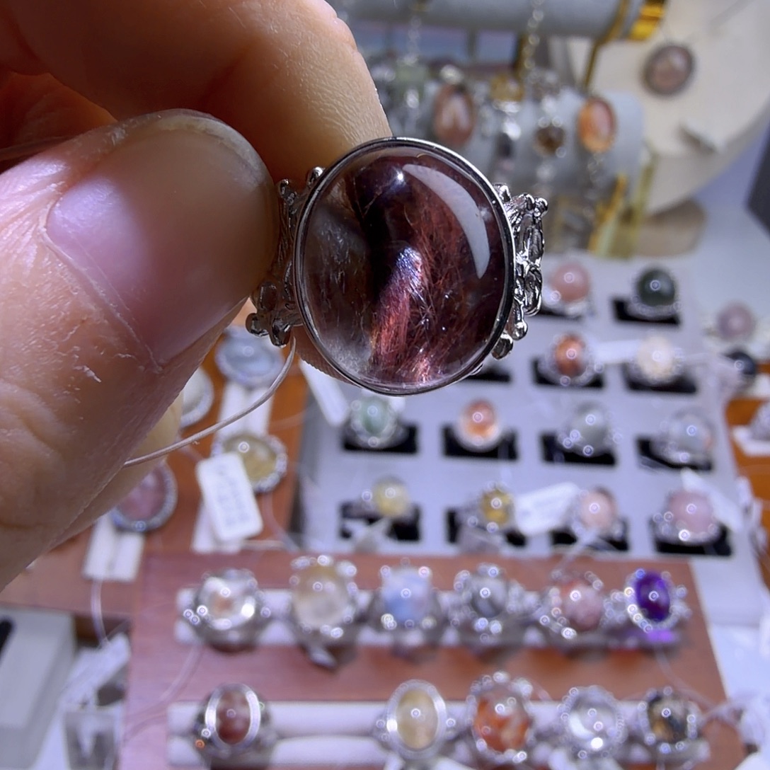 大***福水晶银S925镶嵌戒指