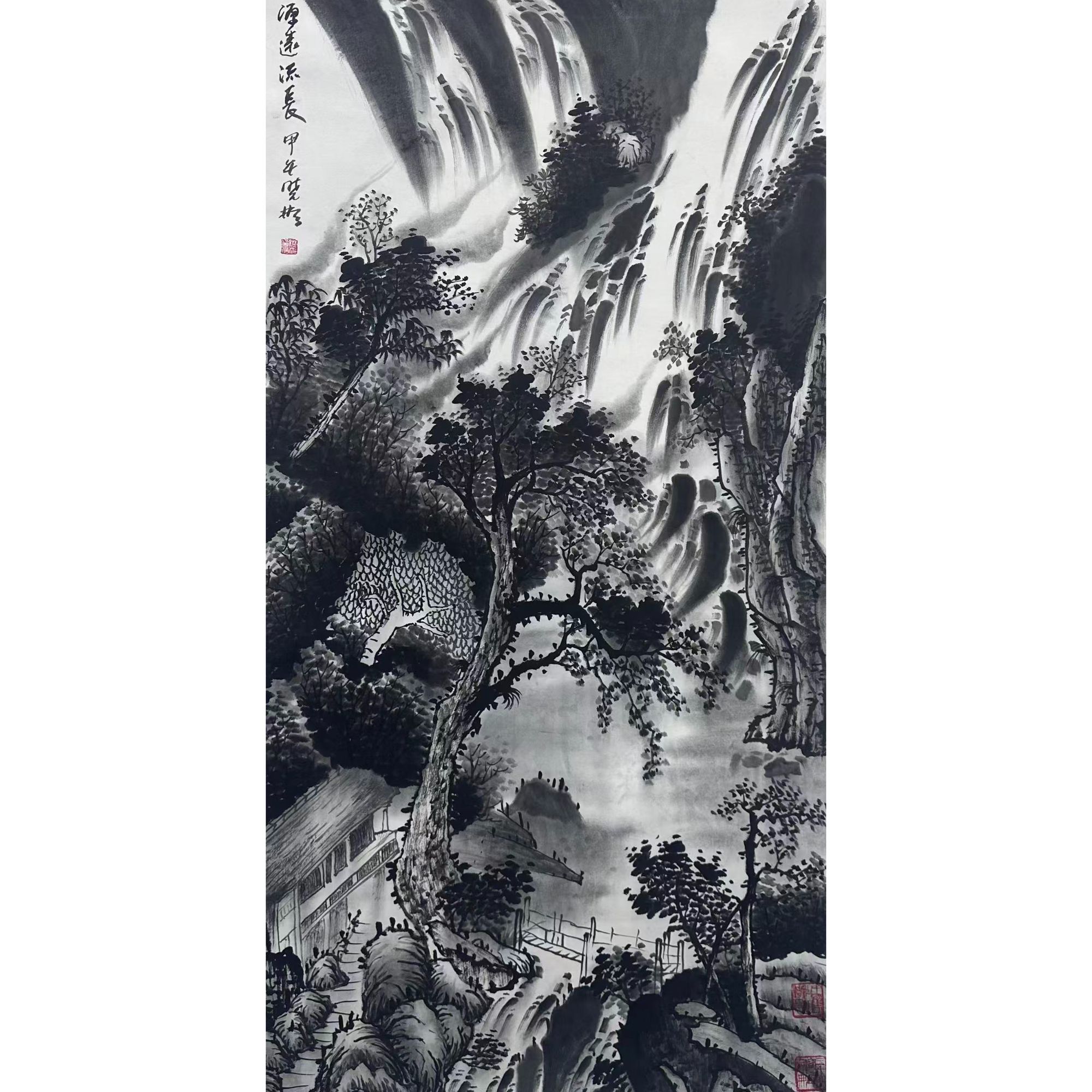 戴总专属——王晓彬老师8平尺山水（水墨）