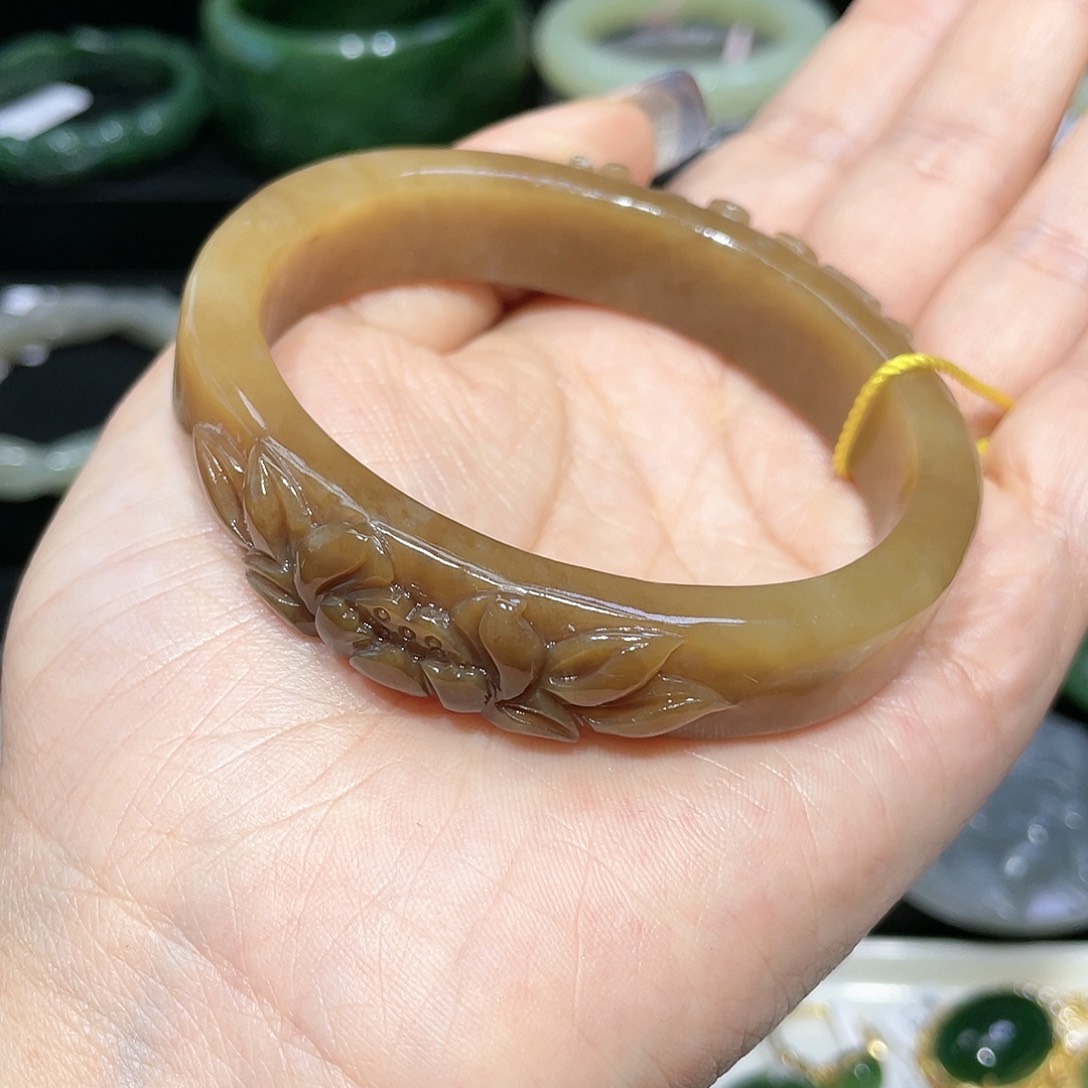 【闪购商品】和田玉手镯60贵妃圈口25未镶嵌