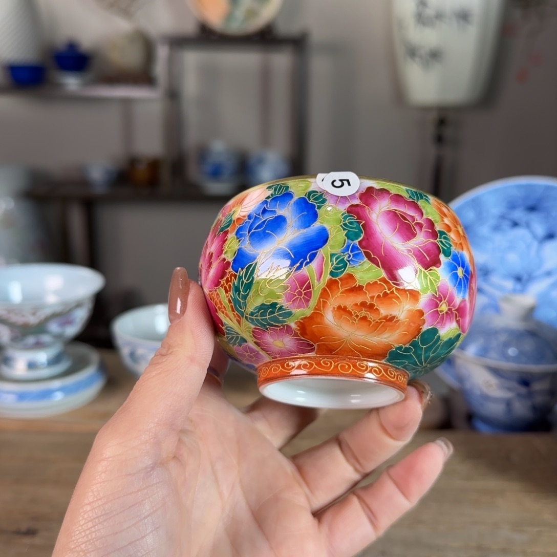 杯景德镇陶瓷柴烧多人