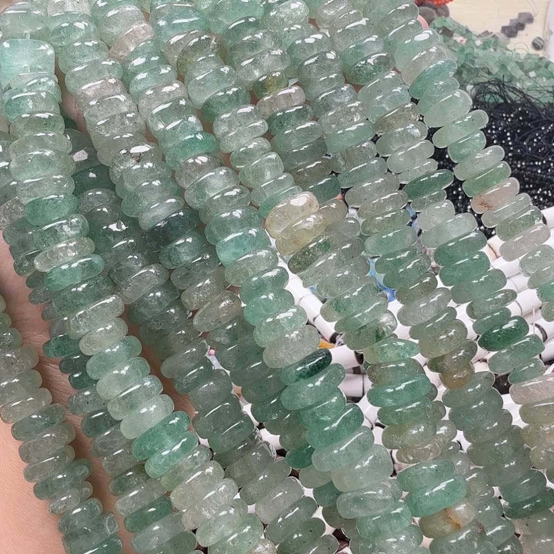 水晶珠宝半成品未镶嵌卡12绿草莓一条