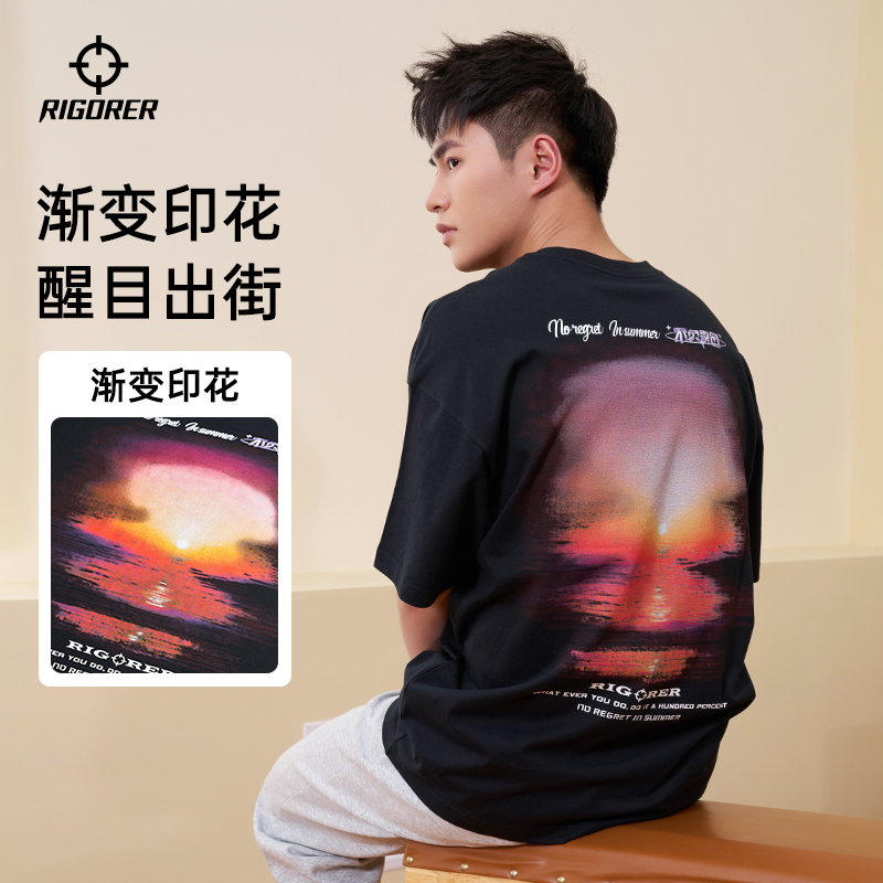 【超级根同款】准者花卉短袖T恤棉情侣百搭休闲运动户外上衣情侣