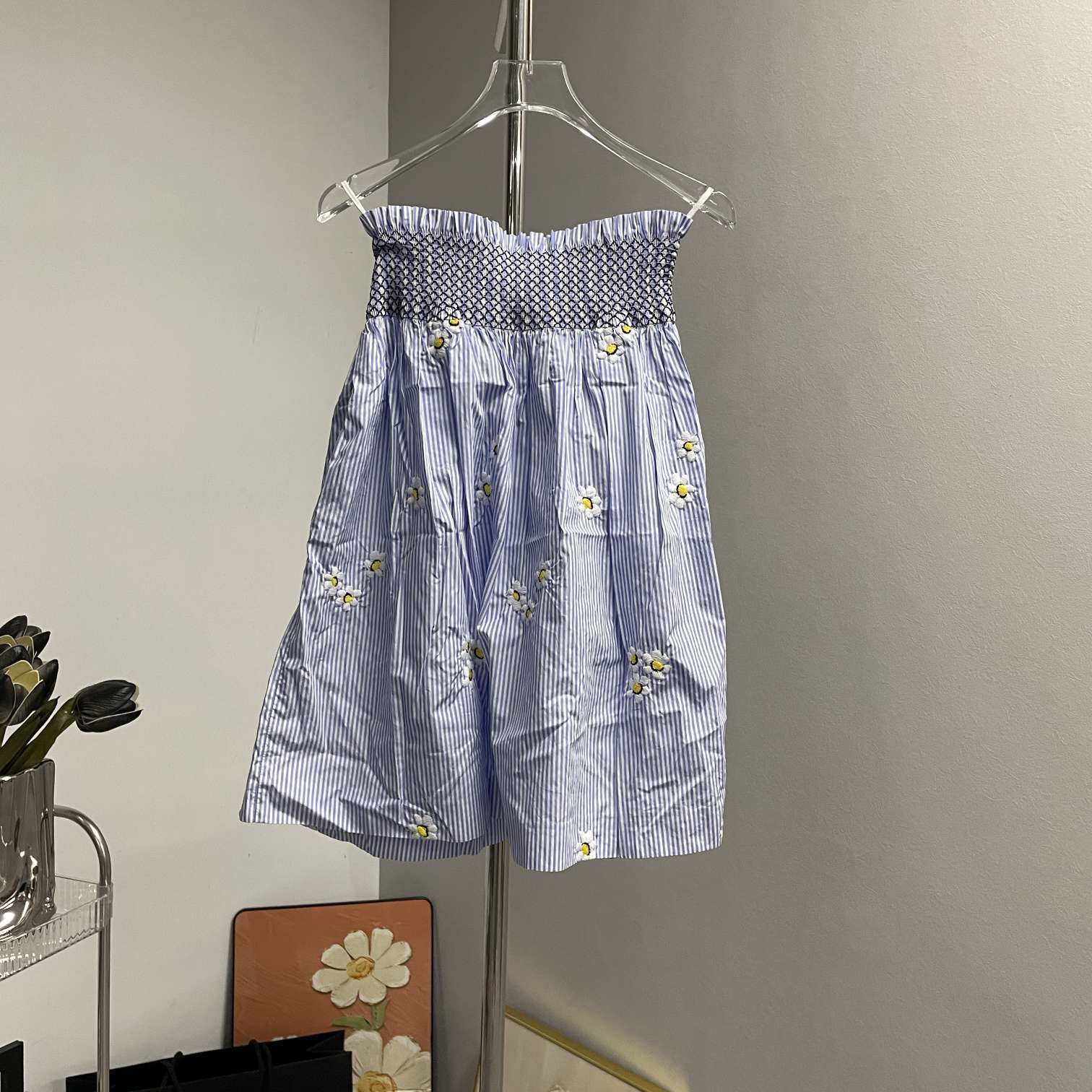 99新 MIU MIU/缪缪 Miu Miu 蓝色 小雏菊 半身裙 99新 36码 A823