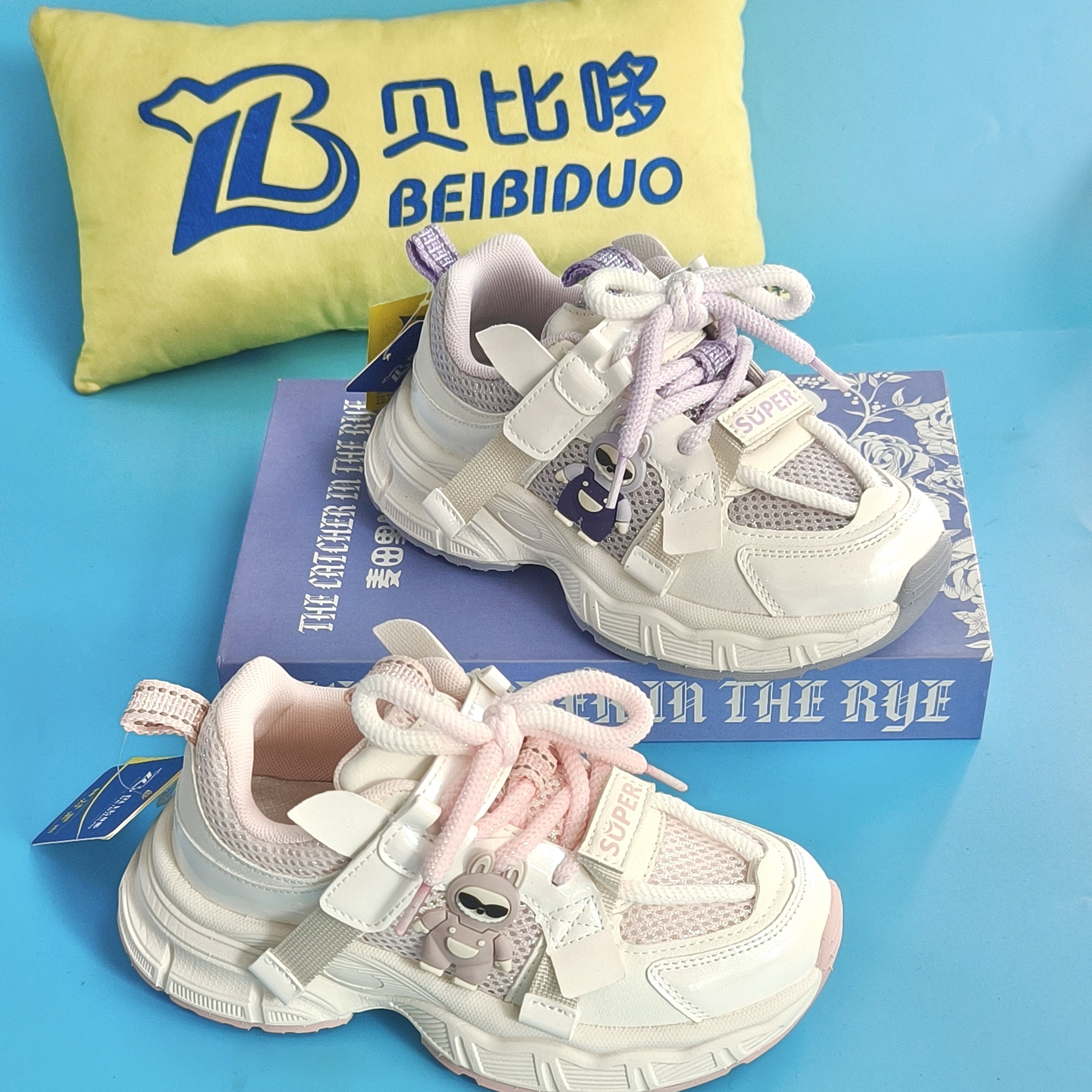 2025新款儿童双网面鞋子春秋款宝宝休闲鞋老爹鞋27-37码