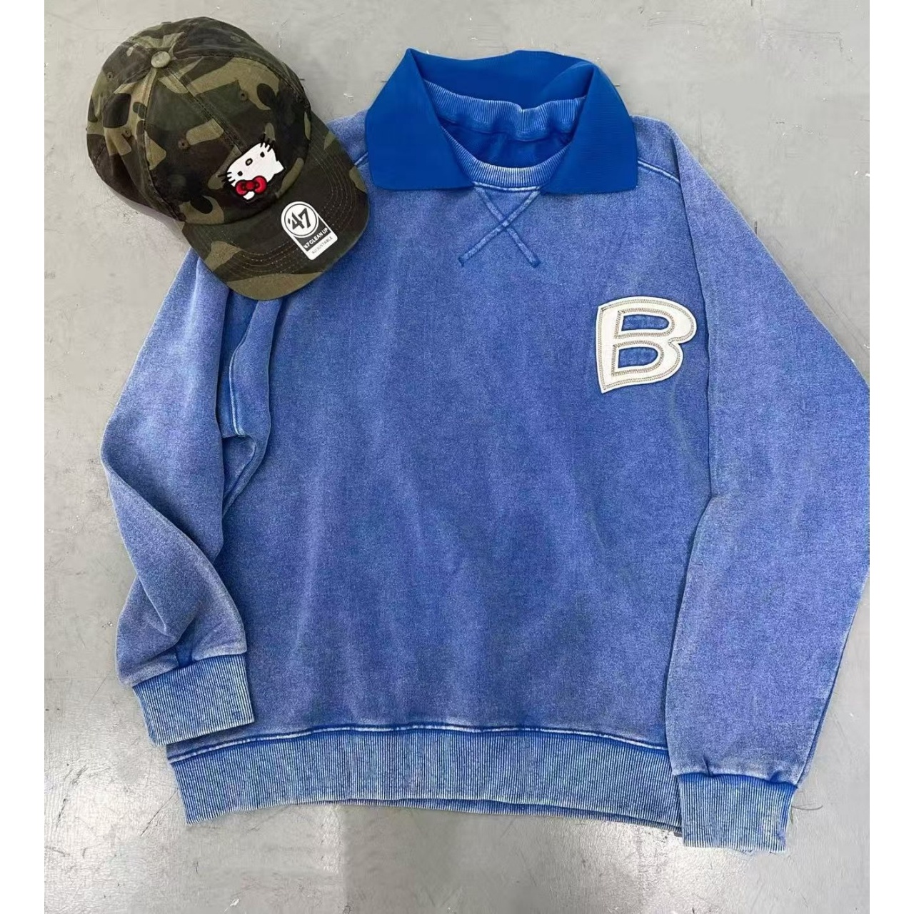 【主播推荐】女士双领字母B卫衣716