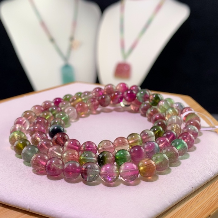 双色碧玺手链未镶嵌