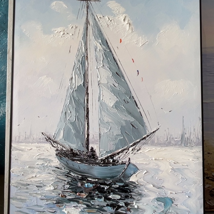 油画油画作品欣赏70.100带铝合金