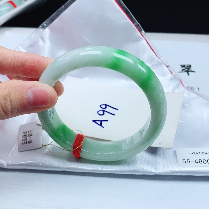 【闪购商品】翡翠手镯未镶嵌天然缅甸a货手镯55