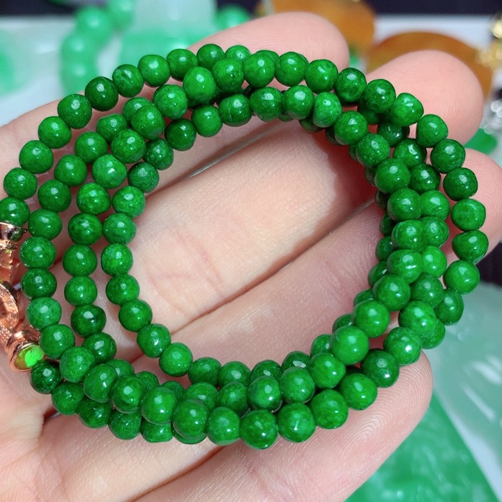 翡翠毛衣链未镶嵌