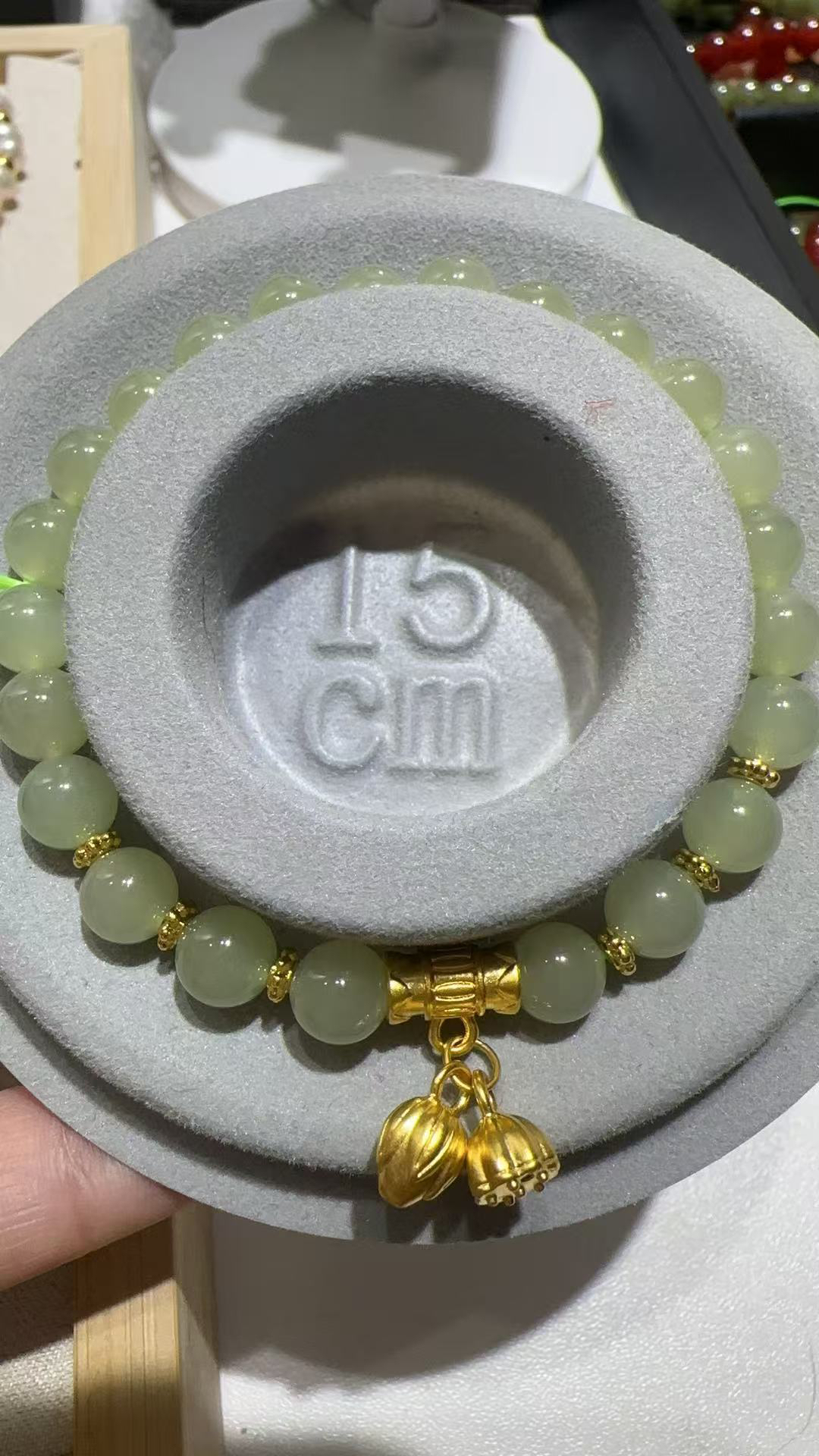 天然和田玉足金999两世欢隔片手链时尚气质精美百搭女士款