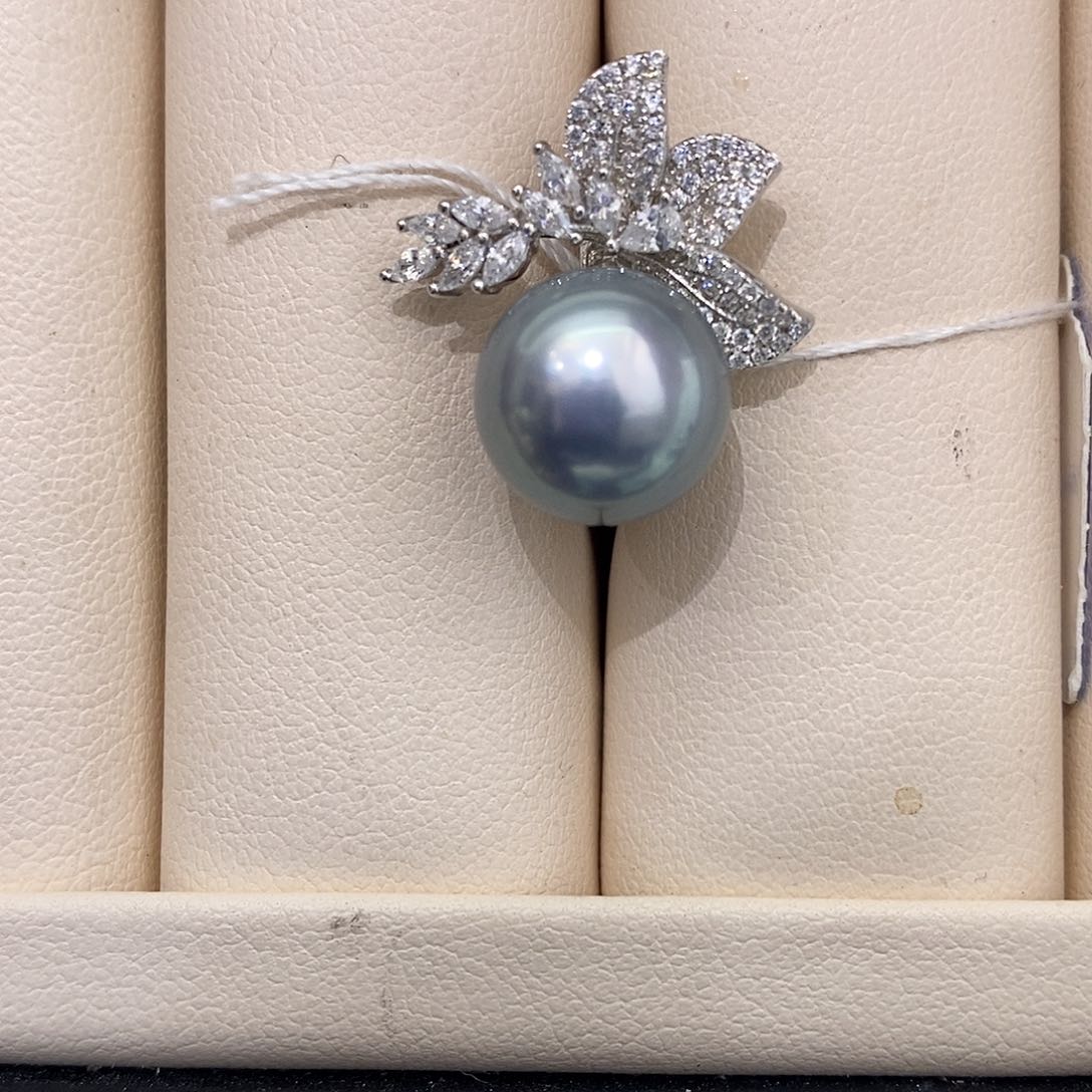 海水珍珠戒指银S925镶嵌