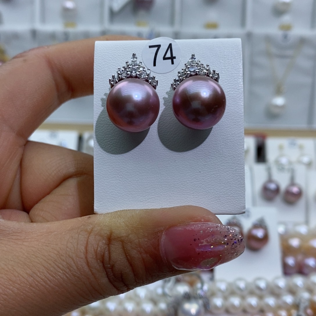 淡水珍珠吊坠(赠链)银S925镶嵌泡**花