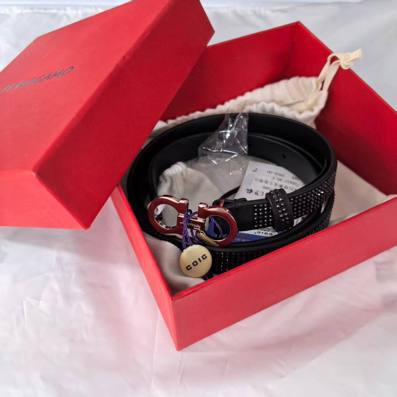 99新 FERRAGAMO/菲拉格慕 腰带/女士黑色/FF001