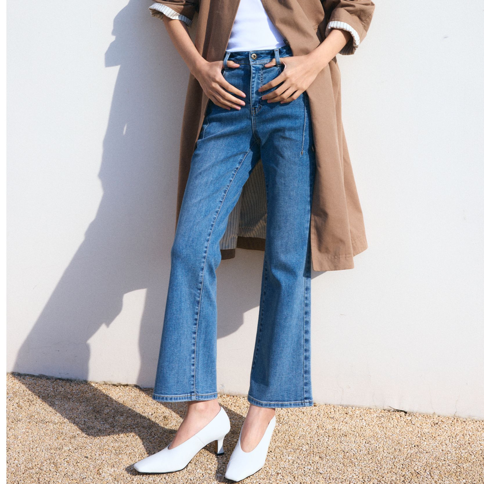 ONLY2026春季新品水洗复古牛仔裤喇叭裤显瘦女|126149010