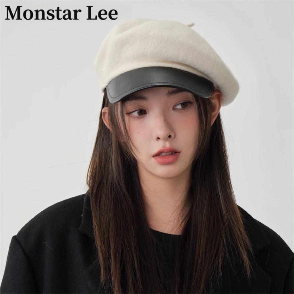 Monstar Lee秒变财阀千金！设计师联名款洋气贝雷帽子女日系百搭