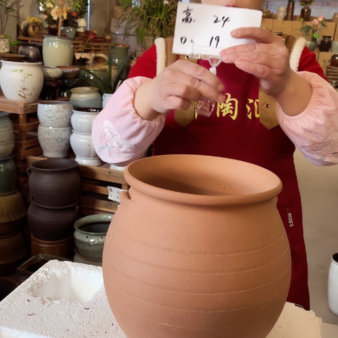 紫砂花盆高度24口径19