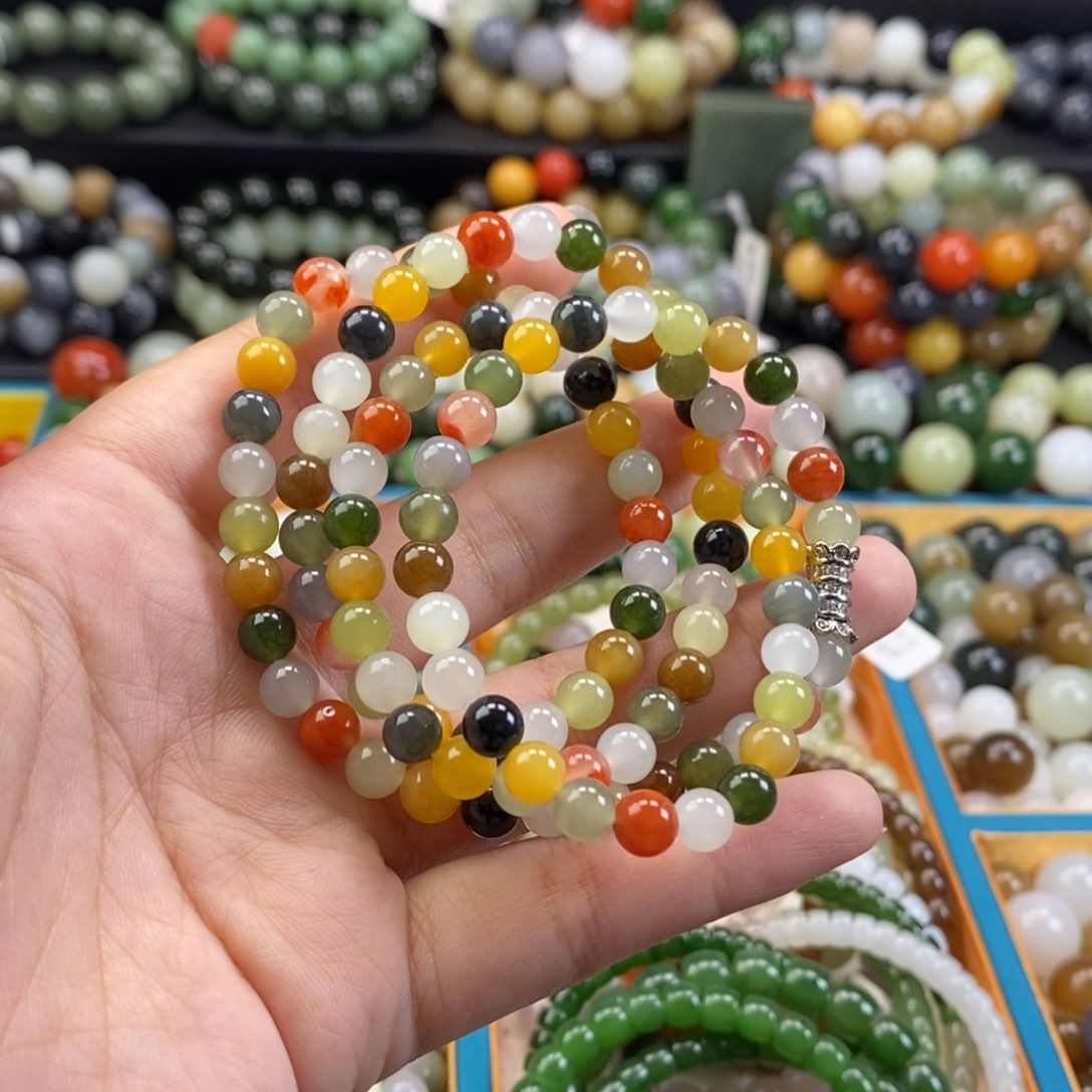 和田玉手串未镶嵌洛*福利多宝108手串z 6