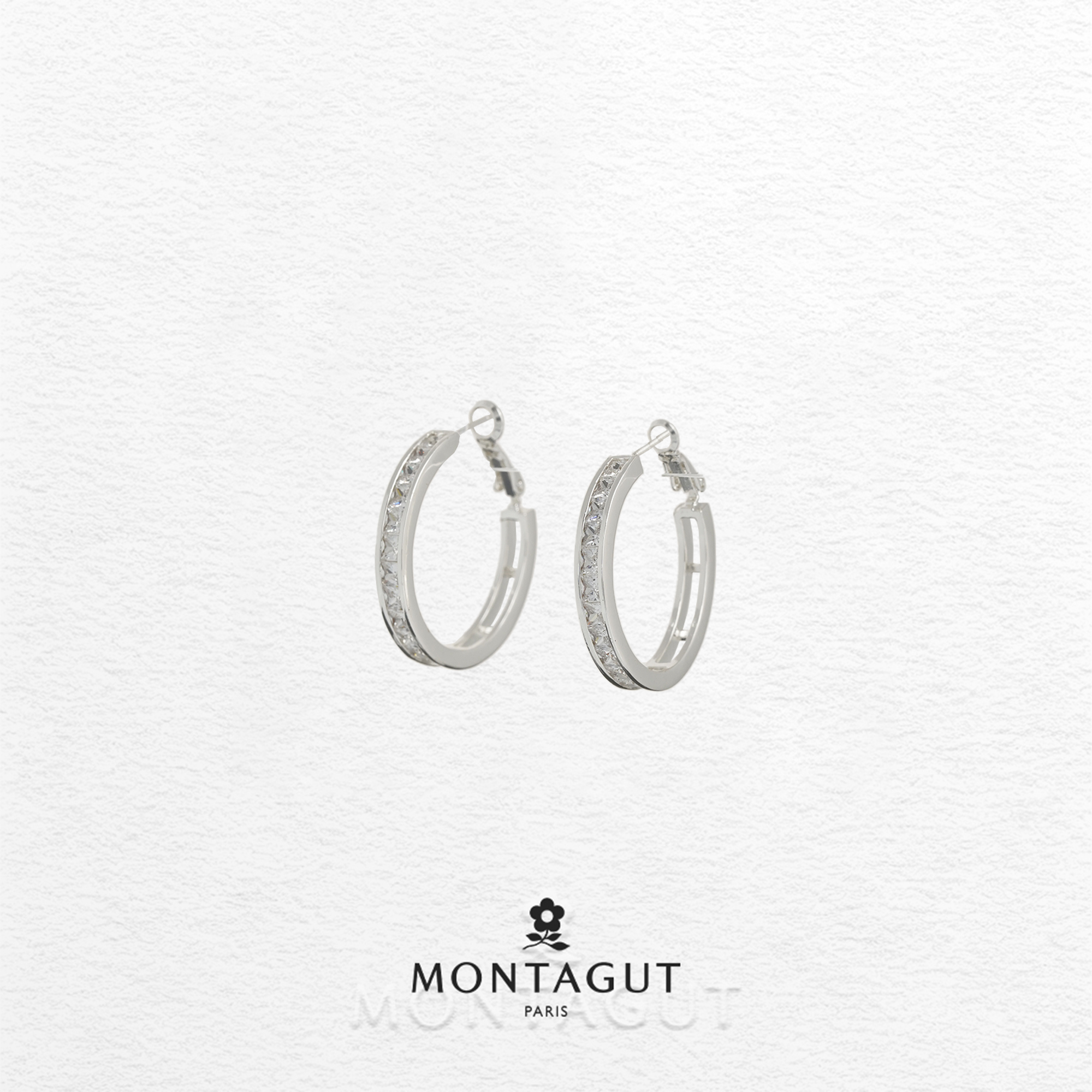 铜合金锆石耳饰 法国梦特娇时尚轻奢系列棱嵌钻意 耳饰【3725】JJ