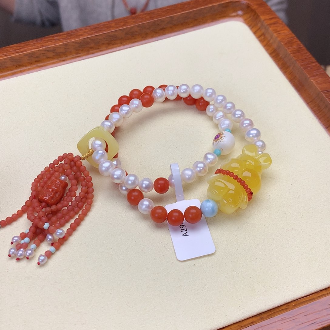 南红玛瑙手链未镶嵌