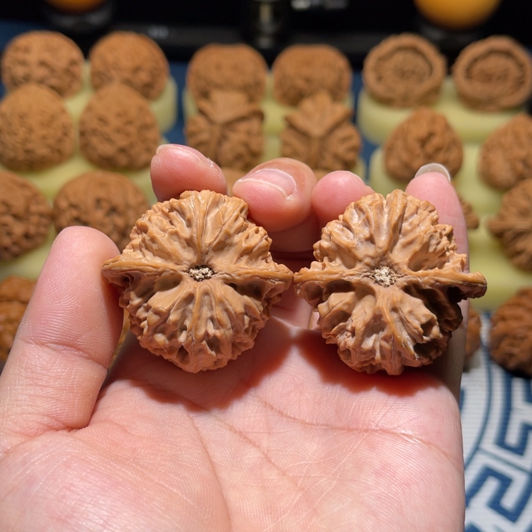 徐***）把件文玩核桃门头沟苹果园42全品