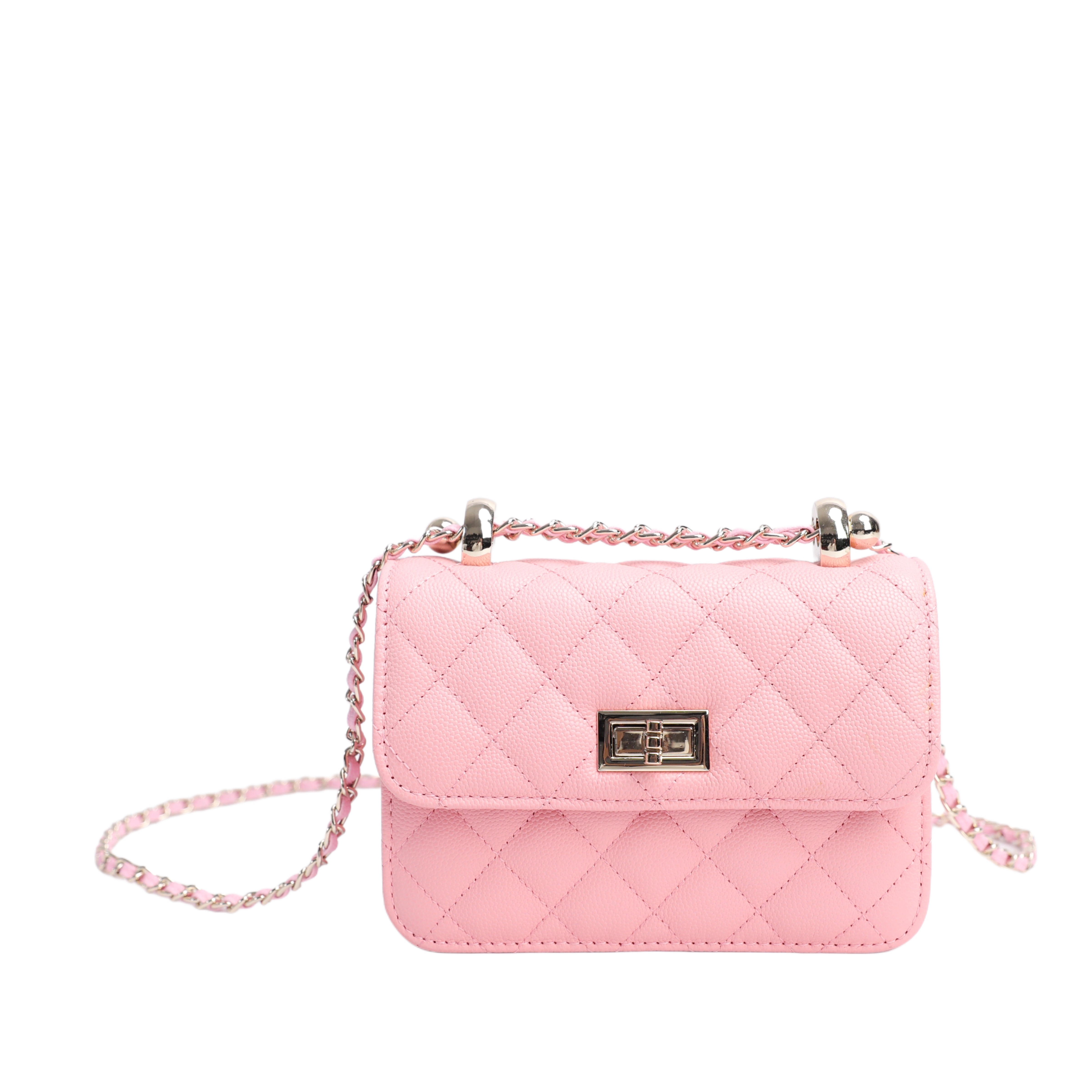 时代品牌小香风格牛皮包迷你女包斜挎包单肩链条包百搭气质M10486