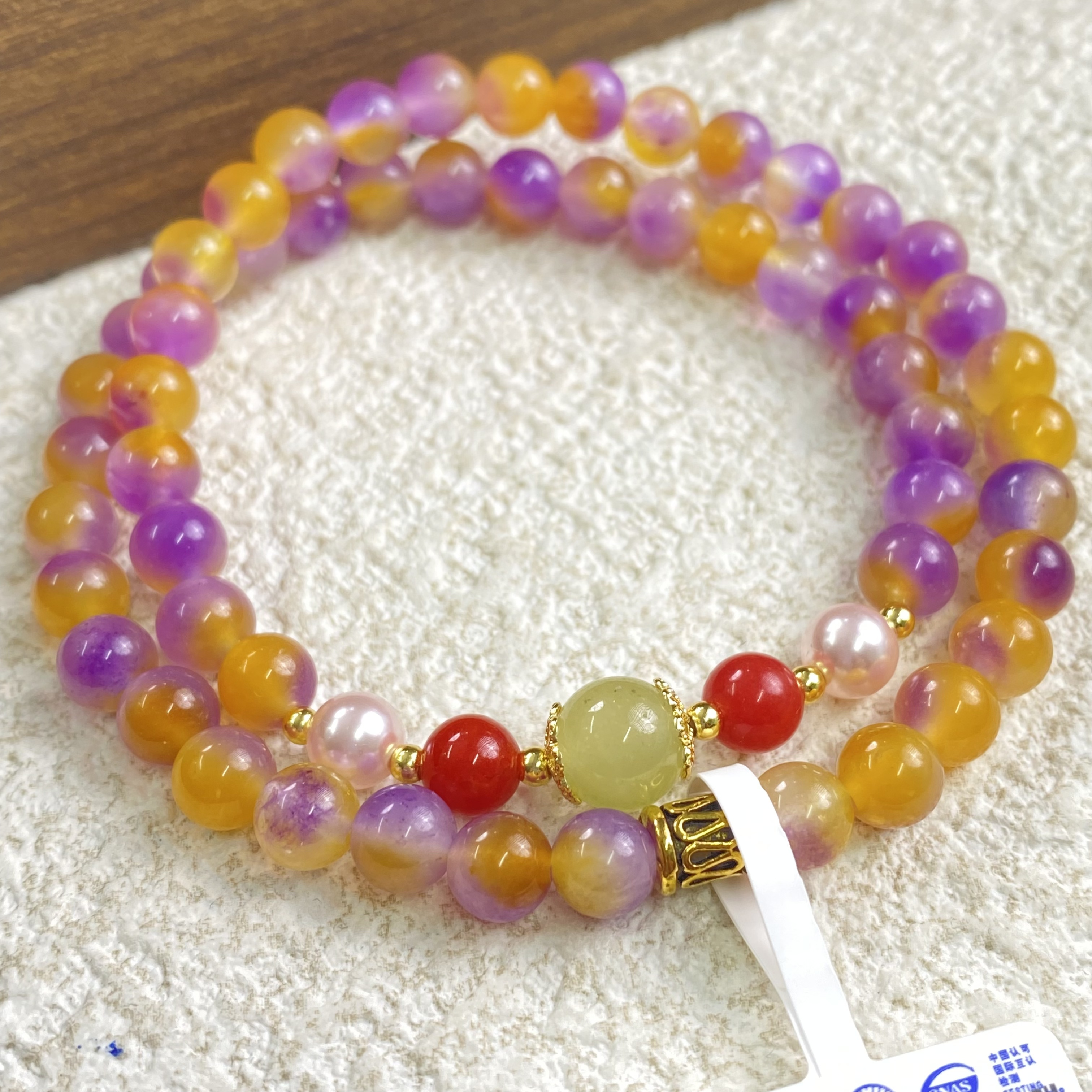 YHKINGS1672设计师款6m孔雀玛瑙双圈简约多样性发其一不带礼盒