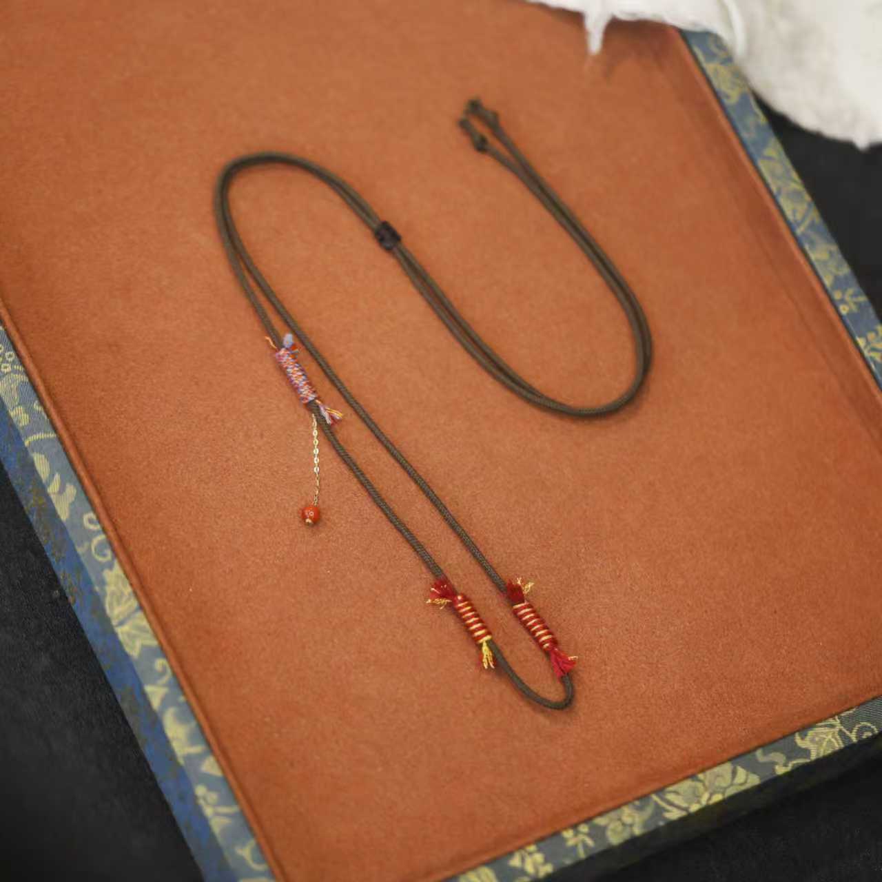 麦麦【嘉志】天然南红+925  单绳子 项链 多样性发一