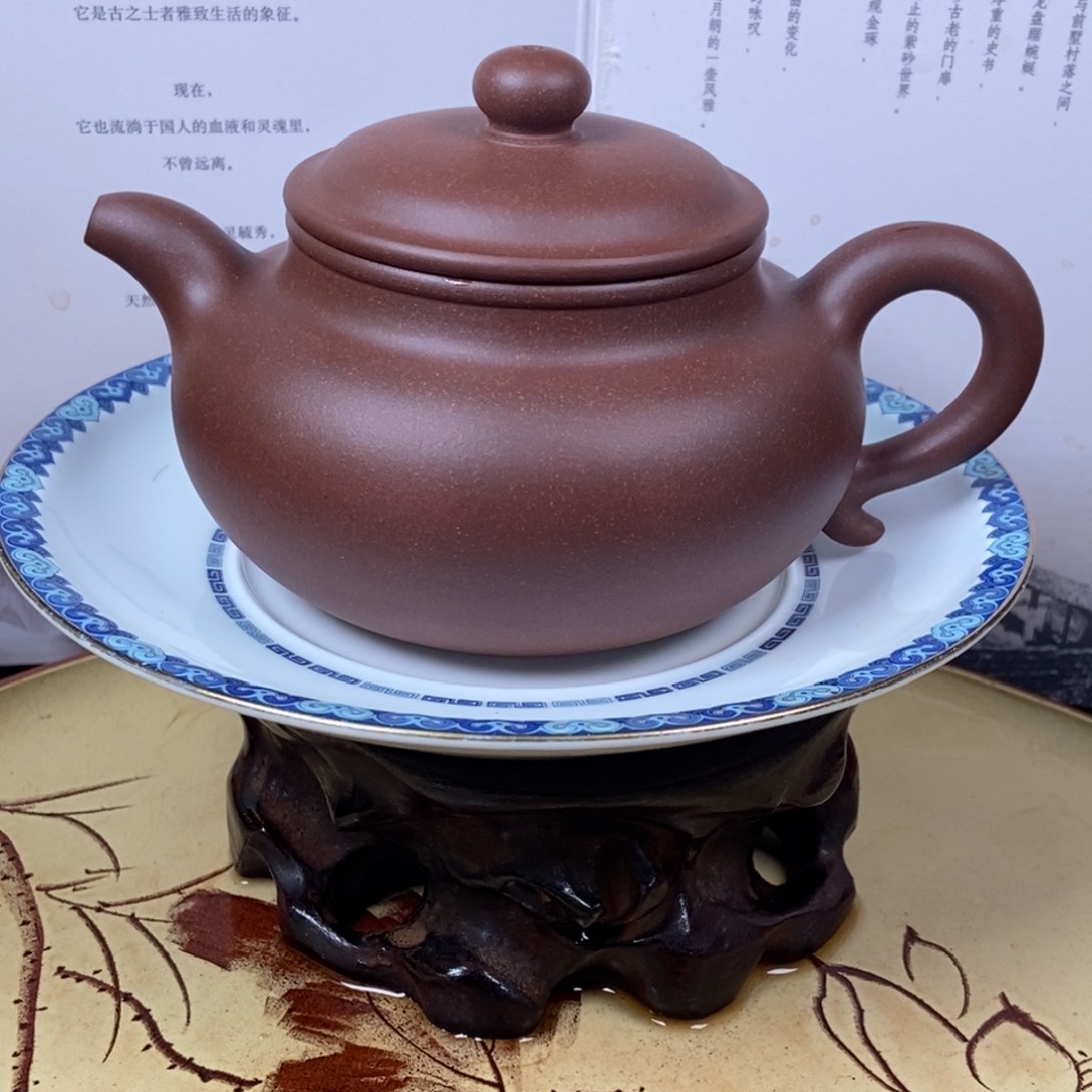 紫砂茶壶全手300 黄龙源底槽清老母亲制作